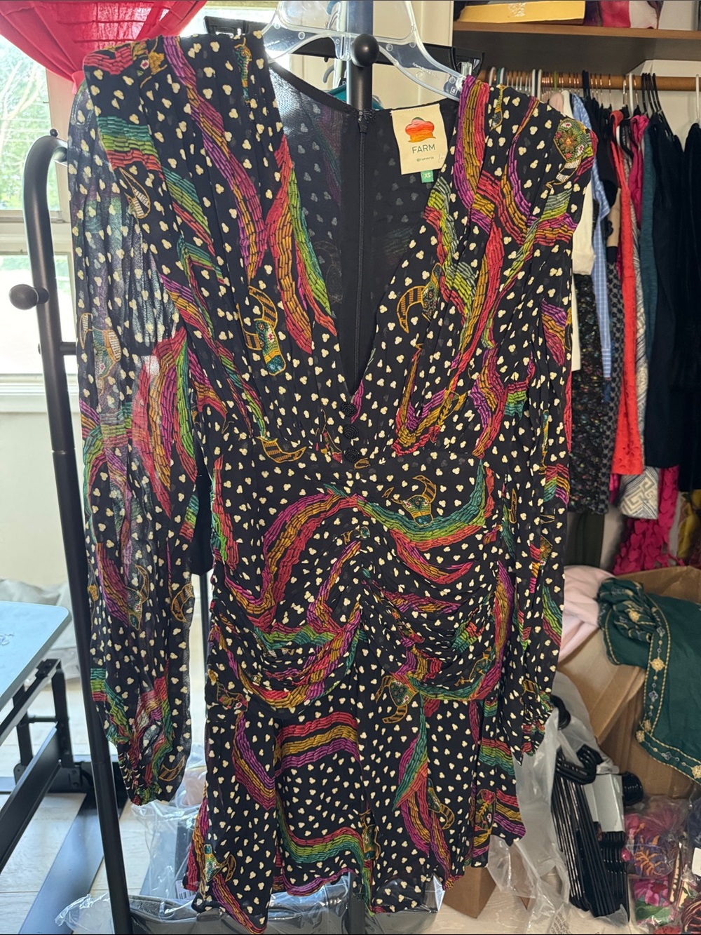 FARM Rio Rainbow Oxen Midi Dress